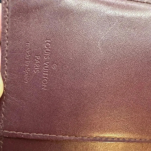 $119 Authentic Louis Vuitton Monogram Mat Agenda PM Notebook Cover Maroon FIRM - Picture 9 of 16
